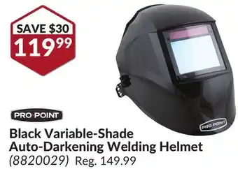 Princess Auto Black variable-shade auto-darkening welding helmet offer
