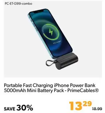 Shopper+ Portable fast charging iphone power bank 5000mah mini battery pack - primecables offer