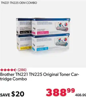 Shopper+ Brother tn221 tn225 original toner cartridge combo offer