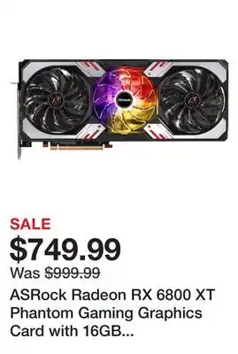 Newegg Asrock radeon rx 6800 xt phantom gaming graphics card with 16gb gddr6, amd rdna 2 (rx6800xt pgd 16go) offer