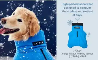 Petvalu Paikka indigo winter visibility jacket offer