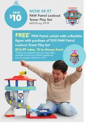 Toys R us Paw patrol lookout tower play set offer