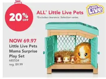 Toys R us Little live pets mama surprise play set offer