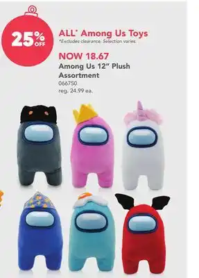 Toys R us Among us 12 plush assortment offer