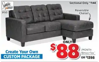 Surplus Furniture Greaves stone 2pc sectional offer