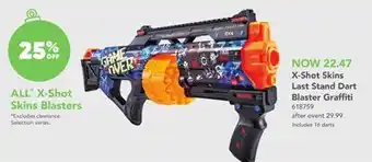 Toys R us X-shot skins last stand dart blaster graffiti offer