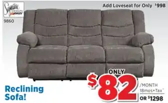 Surplus Furniture Tulen gray reclining sofa offer