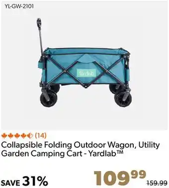Shopper+ Collapsible folding outdoor wagon, utility garden camping cart - yardlab offer
