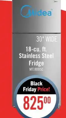 The Brick Midea 18 cu. ft. top-freezer refrigerator - mt18ddscr1rcm offer