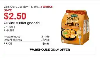 Costco Olivieri skillet gnocchi offer