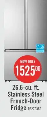 The Brick Hisense 26.6 cu. ft. french-door refrigerator - rf27a3fse offer