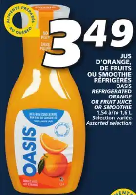 IGA Oasis refrigerated orange or fruit juice or smoothie offer