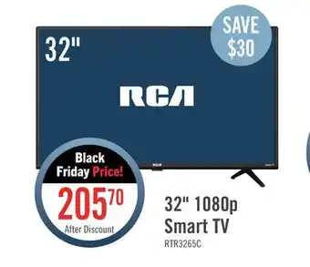 The Brick Rca 32 1080p led roku smart tv offer