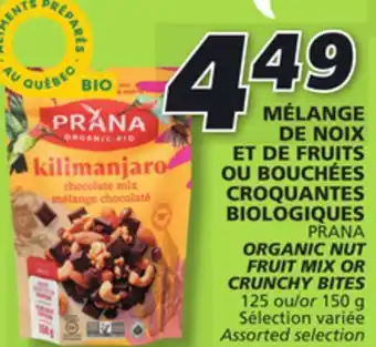 IGA Prana organic nut fruit mix offer