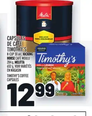 Metro Capsules de café timothy's | offer