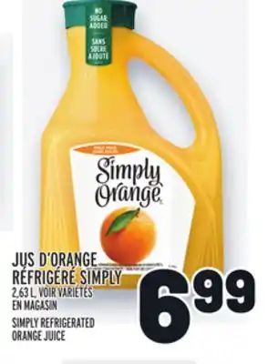 Metro Jus d'orange réfrigéré simply | simply refrigerated orange juice offer