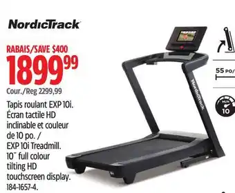 Canadian Tire Nordictrack exp 10i treadmill offer