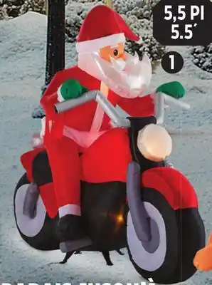 Canadian Tire Gemmy inflatable santa on motorcycle offer