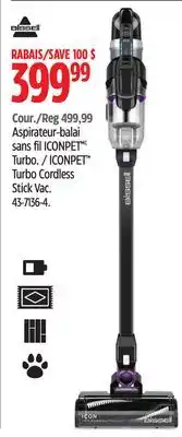 Canadian Tire Bissell iconpet turbo cordless stick vac offer
