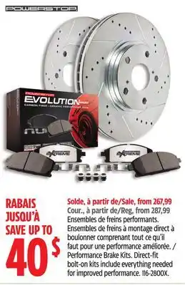 Canadian Tire Powerstop performance brake kits offer