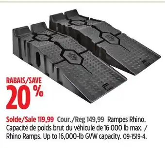 Canadian Tire Hopkins towing solution rhino ramps up to 16,000-lb gvw capacity offer