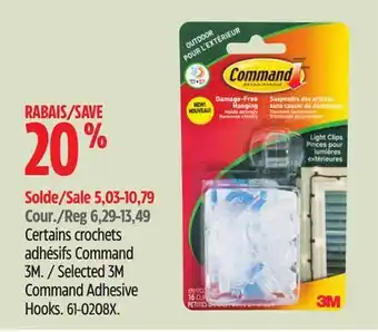 Canadian Tire Selected 3m command adhesive hooks offer