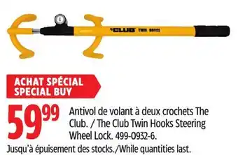 Canadian Tire The club twin hooks steering wheel lock offer