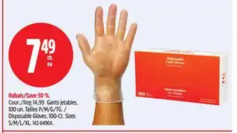 Canadian Tire Disposable gloves, 100-ct offer