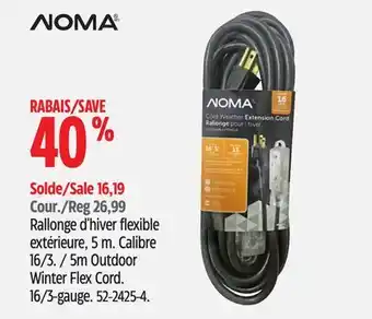 Canadian Tire Noma 5m outdoor winter flex cord offer