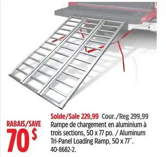Canadian Tire Prime1 aluminum tri-panel loading ramp, 50 x 77 offer