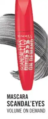 Jean Coutu Mascara scandal'eyes volume on demand offer