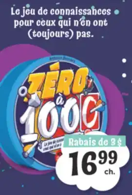 Jean Coutu Zero 100 offer