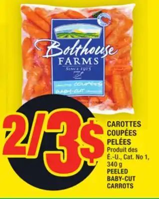 Super C Carottes coupées pelées | peeled baby-cut carrots offer