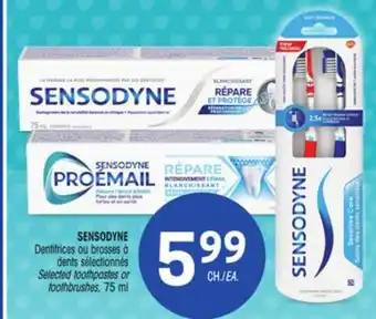 Uniprix Sensodyne dentifrices ou brosses à dents sélectionnés/selected toothpastes or toothbrushes offer