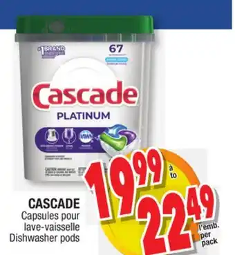 Jean Coutu Cascade dishwasher pods offer