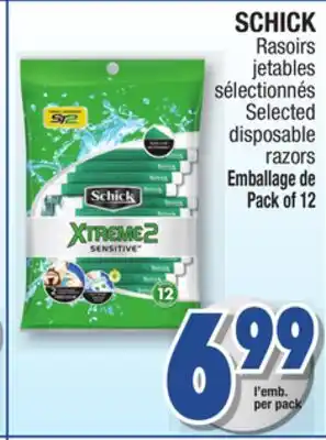 Jean Coutu Schick selected disposable razors offer