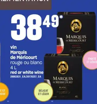 Provigo Vin marquis de méricourt, 4 l offer