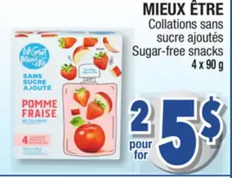 Jean Coutu Mieux être sugar-free snacks offer