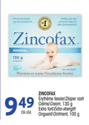 Uniprix Zincofax érythème fessier/diaper rash crème/cream, extra fort/extra-strength onguent/ointment offer