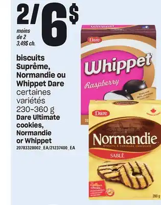 Provigo Biscuits suprême, normandie ou whippet dare, 230-360 g offer
