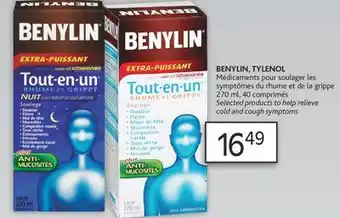 Brunet Benylin, tylenol médicaments pour soulager les symptômes du rhume et de la grippe offer