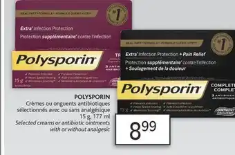 Brunet Polysporin crèmes ou onguents antibiotiques sélectionnés avec ou sans analgésique offer