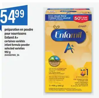 Maxi Préparation en poudre pour nourrissons enfamil a+,992 g offer