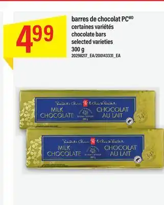 Maxi Barres de chocolat pcmd, 300 g offer