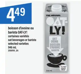 Maxi Boisson d'avoine ou barista oat-ly!,946 ml offer