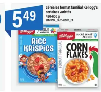 Maxi Céréales format familial kellogg's 480-650 g offer