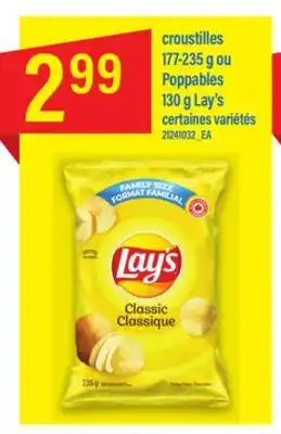 Maxi Croustilles 177-235 g ou poppables 130 g lay's offer