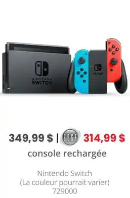 GameStop Console rechargée nintendo switch offer