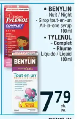 Jean Coutu Benylin, tylenol offer