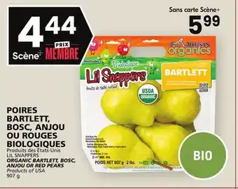 Rachelle-Bery Grocery Lil snappers organic bartlett, bosc, anjou or red pears offer
